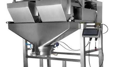 Review Automatic 2 Head Linear Weigher Packing Machine Weighing Machine Grain Food Packaging Machine