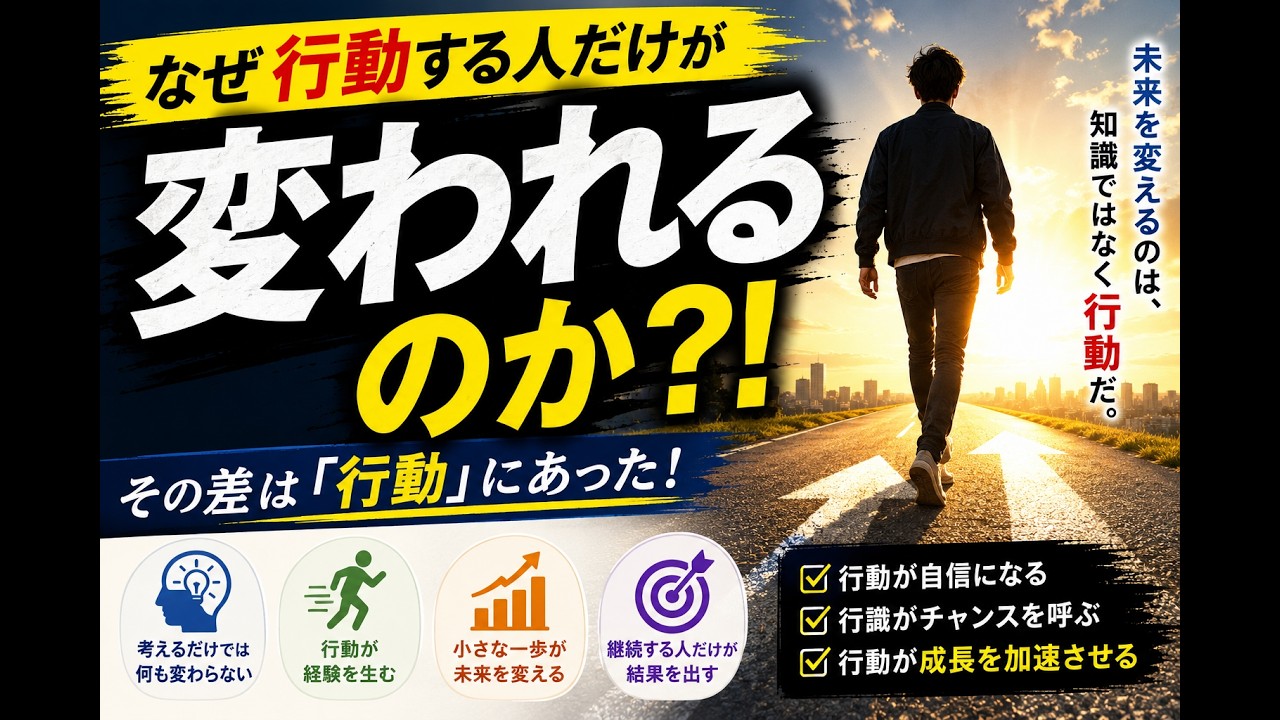 なぜ行動する人だけが変われるのか - YouTube