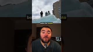 Drake ice man sculpture is being destroyed by Toronto fire department #drake #toronto #iceman