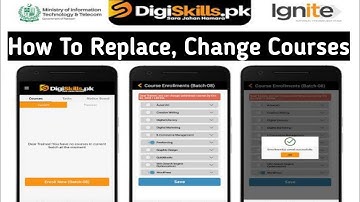 How To Drop, Replace, Change, Add selected Course in digiskills LMS Free Training Program in Batch 2