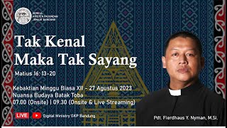 Download Lagu [LIVE]Kebaktian 2 Minggu Biasa XII GKP Bandung, 27 Agt 2023 pk. 09.30 - Pdt. Fierdhaus Nyman, M.Si.