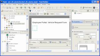 Flex in a Week :: v1 08 Laying out a form in Flash Builder Design Mode