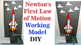 newtons first law of motion working model for science exhibition - diy - physics | howtofunda