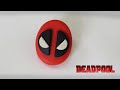 🔴 DIY How to Make DEADPOOL Mask - Easy Polymer Clay, Plastilina and Fondant Cakes Tutorial