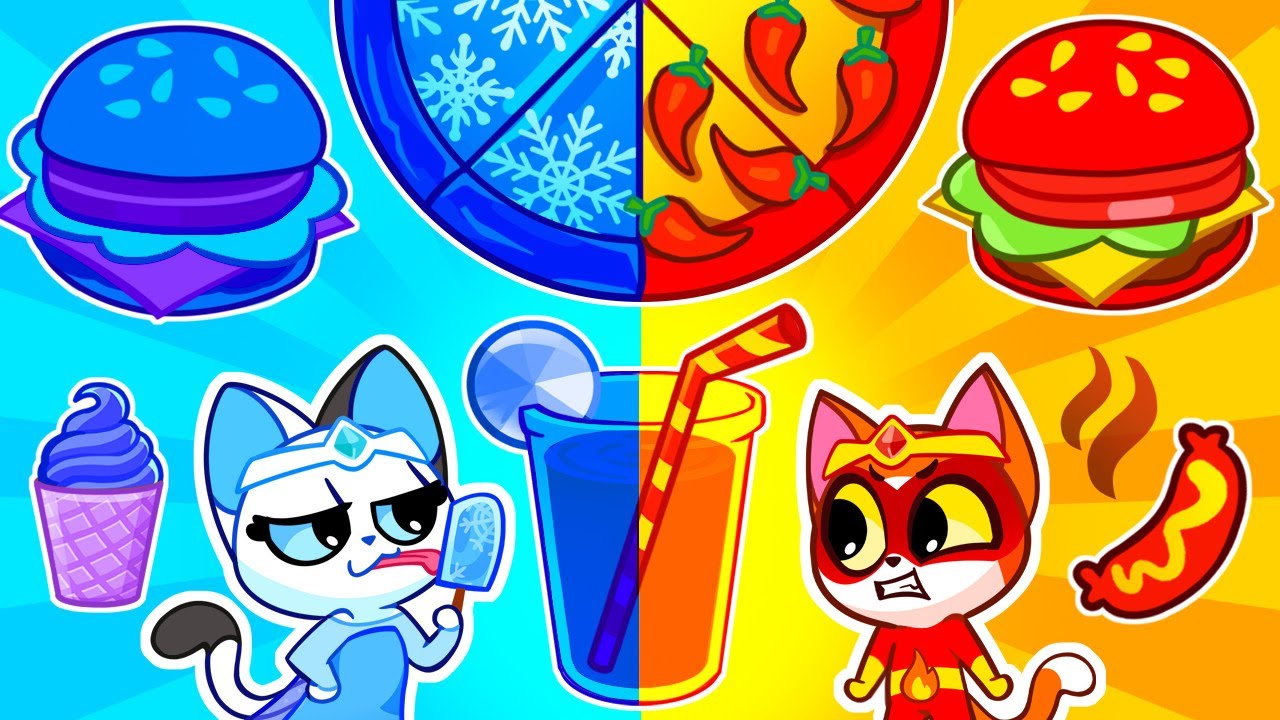 Who Wins?! 🥵 Hot vs Cold 🥶 Boys vs Girls | Food Challenge & Learn Opposites for Kids
