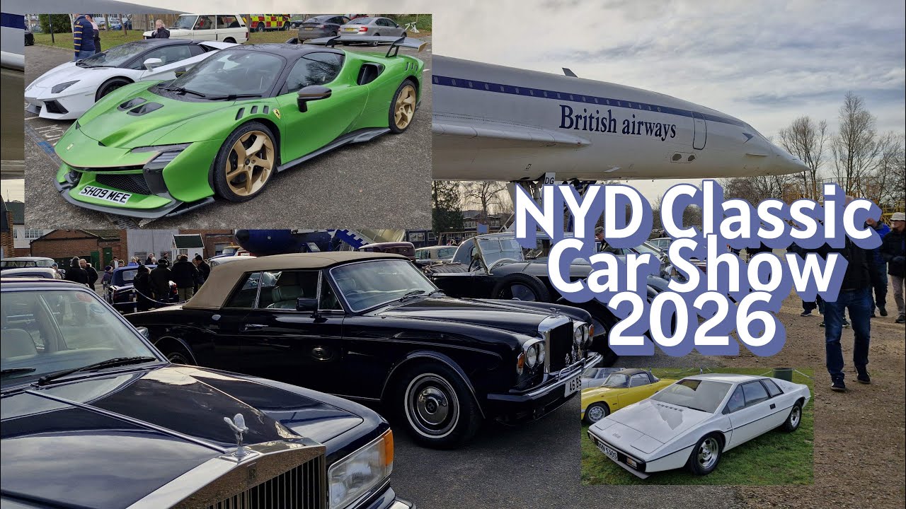 New Years Day 2026 Classic Car show at Brooklands Museum