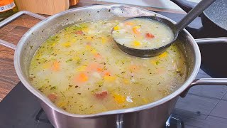 Uralte Suppe Brombachka! Tschechische Kartoffelsuppe! Leckere tschechische Suppe!