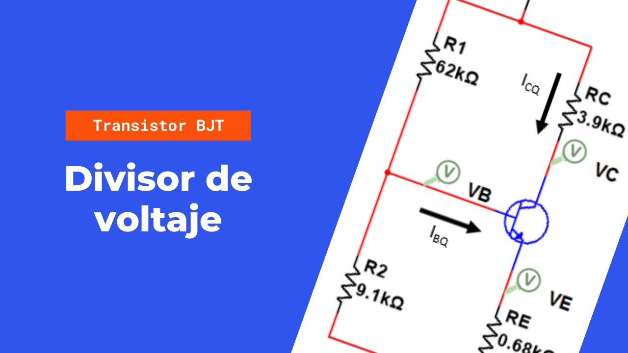 Transistor BJT por divisor de voltaje ejercicio 1 YouTube