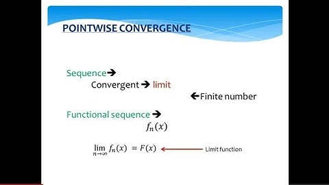 Pointwise Convergence