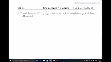 Graph Transformations -Rational Functions (3.5-11)