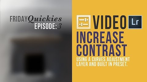 How to increase contrast using curves in Photoshop | #FridayQuickies