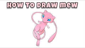How to Draw Legendary Fly Pokémon Mew – Watch Drawing Video Tutorial