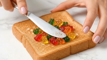 Spreading Glass Fruit on Toast AI ASMR Video - Part 2: Sweets Edition | Oddly Satisfying