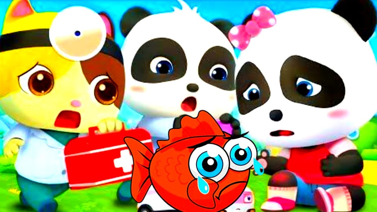Little doctor🐼 panda🐼 helping the light fish cartoon video kid's cartoon video 