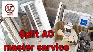 #Split AC outdoor And indoor unit Master sarvice| How to full clean split AC sarvice