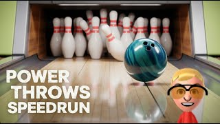 Wii Sports Bowling - Power Throws Platinum Medal Speedrun