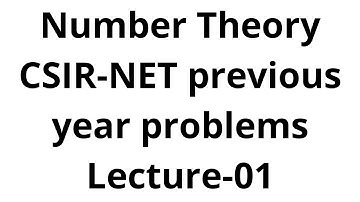 Number Theory-CSIR-NET Previous year problems