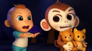 LuLu and Coco Play with Monkey | Surprise Eggs Game Nursery Rhyme + More Educational Kids Songs screenshot 1