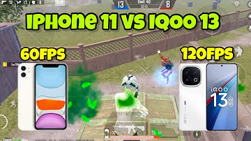 IPHONE 11 VS IQOO 13 🥶 60FPS VS 120FPS ☔️ 1V1 TDM BATTLE SUBSCRIBER CHALLENGE