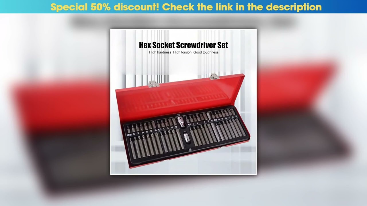 Limited 40PCS Hex Star TORX & Spline Socket Bit Kit 1/2inch 3/8inch Drive Impact Socket Bit Tool Se