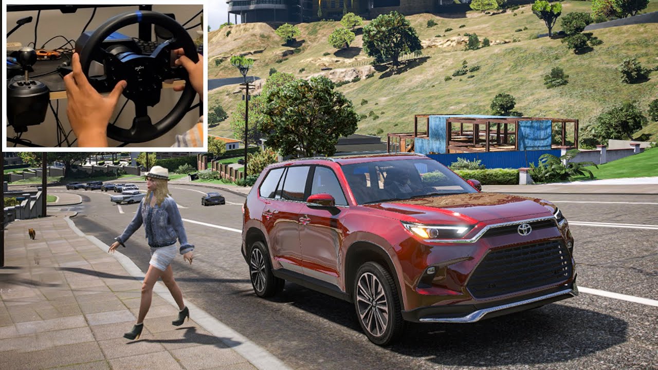 GTA 5 - Luxury Private Taxi Job with Toyota Grand Highlander | Steering Wheel Gameplay