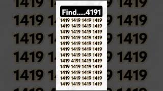 Can You Good Eyes ? Find It 4191 In 5 Second