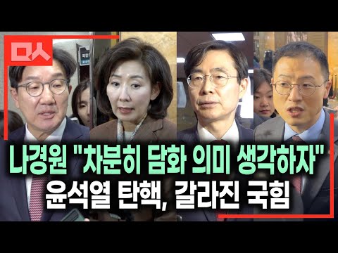 D-1 윤석열 탄핵 표결. 갈라진 국힘. 이 시국에 담화의 의미 찾는 나경원