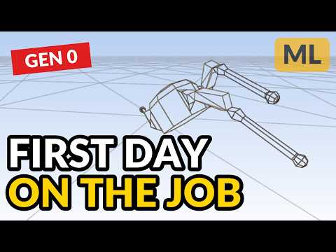 First Day on the Job: Random Program Controls a Robot | Evolution Simulation, Genetic Programming