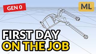 First Day on the Job: Random Program Controls a Robot | Evolution Simulation, Genetic Programming