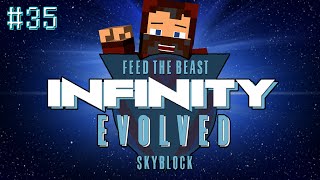 Celebrity "GET AWAY CREEPER!" INFINITY EVOLVED SKYBLOCK #35 Wealth