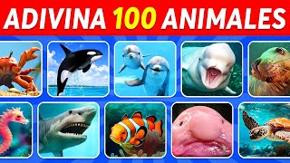 Adivina 100 Animales Marinos en 3 Segundos 🦈🐙🐳 | Fácil, Medio, Difícil, Imposible