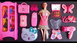3 Minutes Satisfying With Unboxing Hello Kitty  Barbie Doll Cute Pink Accessories Toys |ASMR