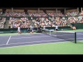 Federerwawrinka vs bopannaqureshi 2014 bnp paribas open courtside angle