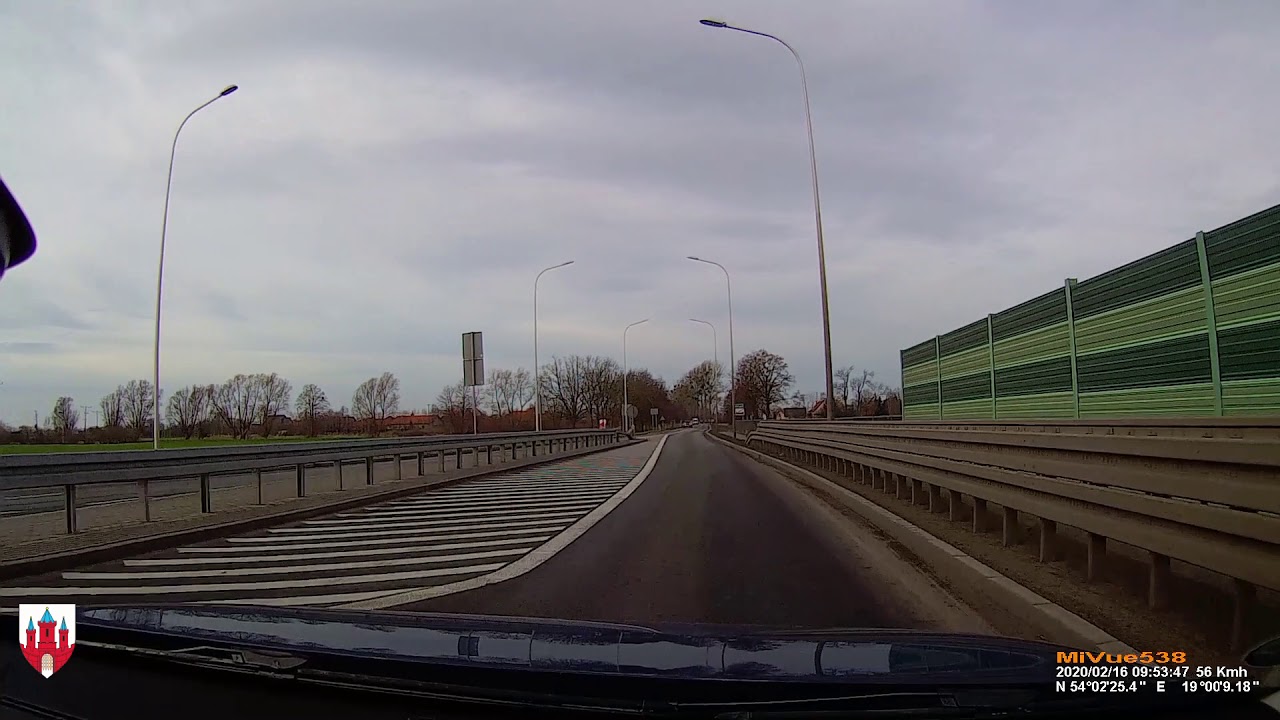 Droga Krajowa DK22 Elbląg → Malbork (DK55) → Czarlin (DK91) → Starogard Gdański (DW222) → Sucumin