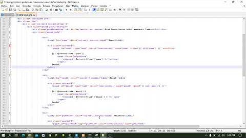 Contoh Pembuatan Form Pendaftaran menggunakan HTML di Laravel