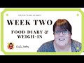 CARLA'S CALORIE CRUSH UPDATE - WEEK TWO | FOOD DIARY AND WEIGH-IN