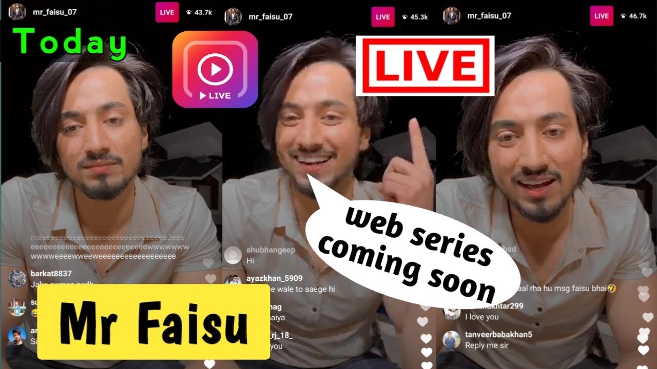 mr faisu live on Instagram Today || mr Faisu live video || mr faisu New web series coming soon