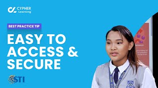 STI College, CYPHER LMS tips, Easy to access & secure