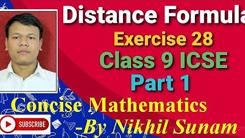 Class 9 ICSE Distance Formula |Part 1|