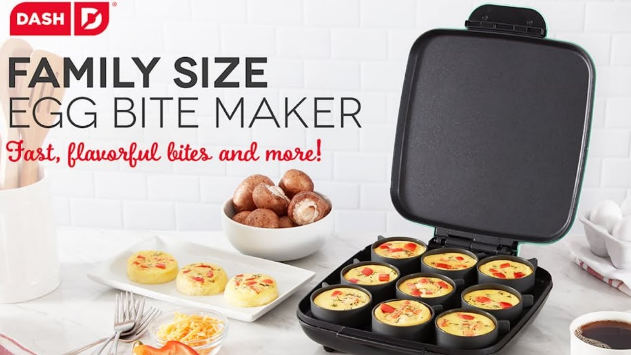 Egg Bite Maker with Silicone Molds for Breakfast Sandwiches 