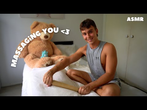 ASMR Massage Roleplay (relaxing fabric sounds, personal attention, rambles)