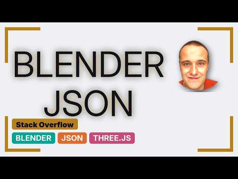 Blender three json export errors