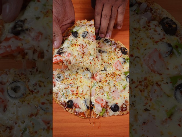 🧀 ASMR Cheese Roti Pizza 🍕 | Crispy & Cheesy Pizza Sounds 🤤#shorts #asmr