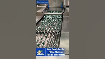 Bear Candy Bottle Filling Machine | gummy bear weighing filing machine #bottle #bear #medicine