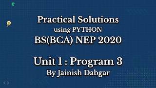 Python Practical 3: Create, Read & Modify Byte Array | BCA Sem 5 (NEP 2020) | By Jainish Dabgar