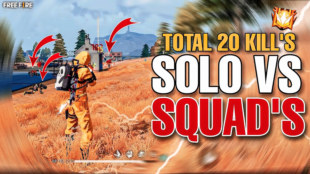 Solo Vs Squad In Brasilia Hotspot Area Gameplay - Garena FreeFire - YouTube