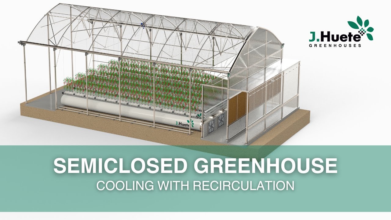 How a semi-closed greenhouse works: cooling with recirculation