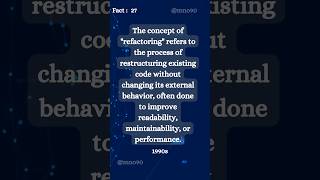 What is “ refactoring”…? #coding #facts #programming #factoftheday #short #shorts