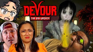 DEVOUR The INN (New Update) | She's Puking EVERYWHERE | (All Endings) Indie Horror Games
