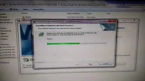 STAAD pro V8i . Select series 5.(20/07/2010) installation with patch